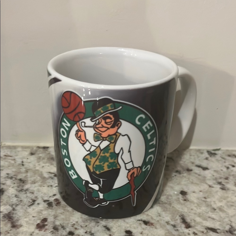 Boston Celtics White and Green Mug